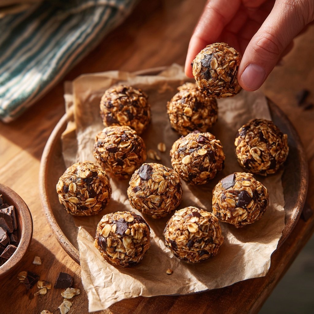 Healthy No Bake Chocolate Oat Bites