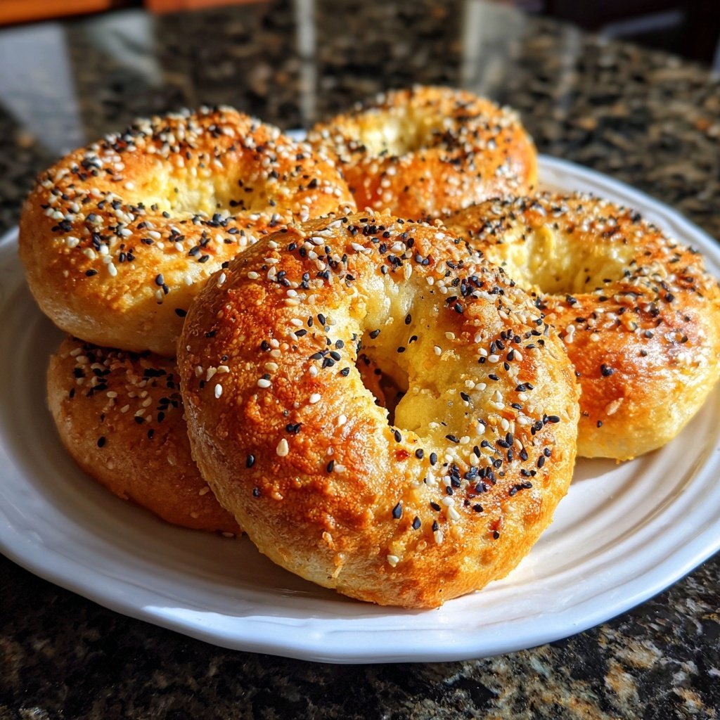 Air Fryer Protein Bagels
