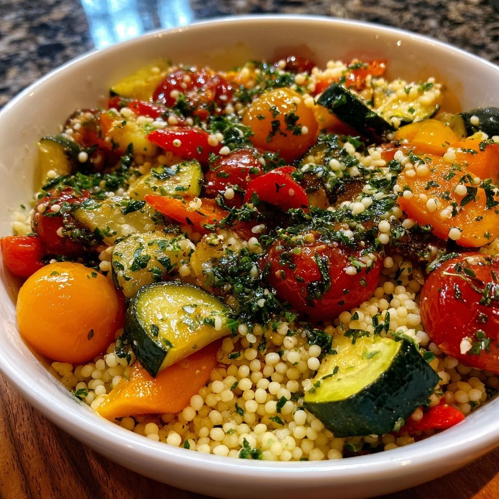Herb Roasted Veggie Couscous Bowl