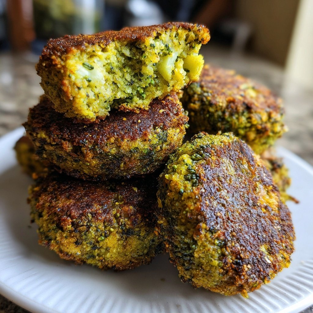 Baked Broccoli Chickpea Patties