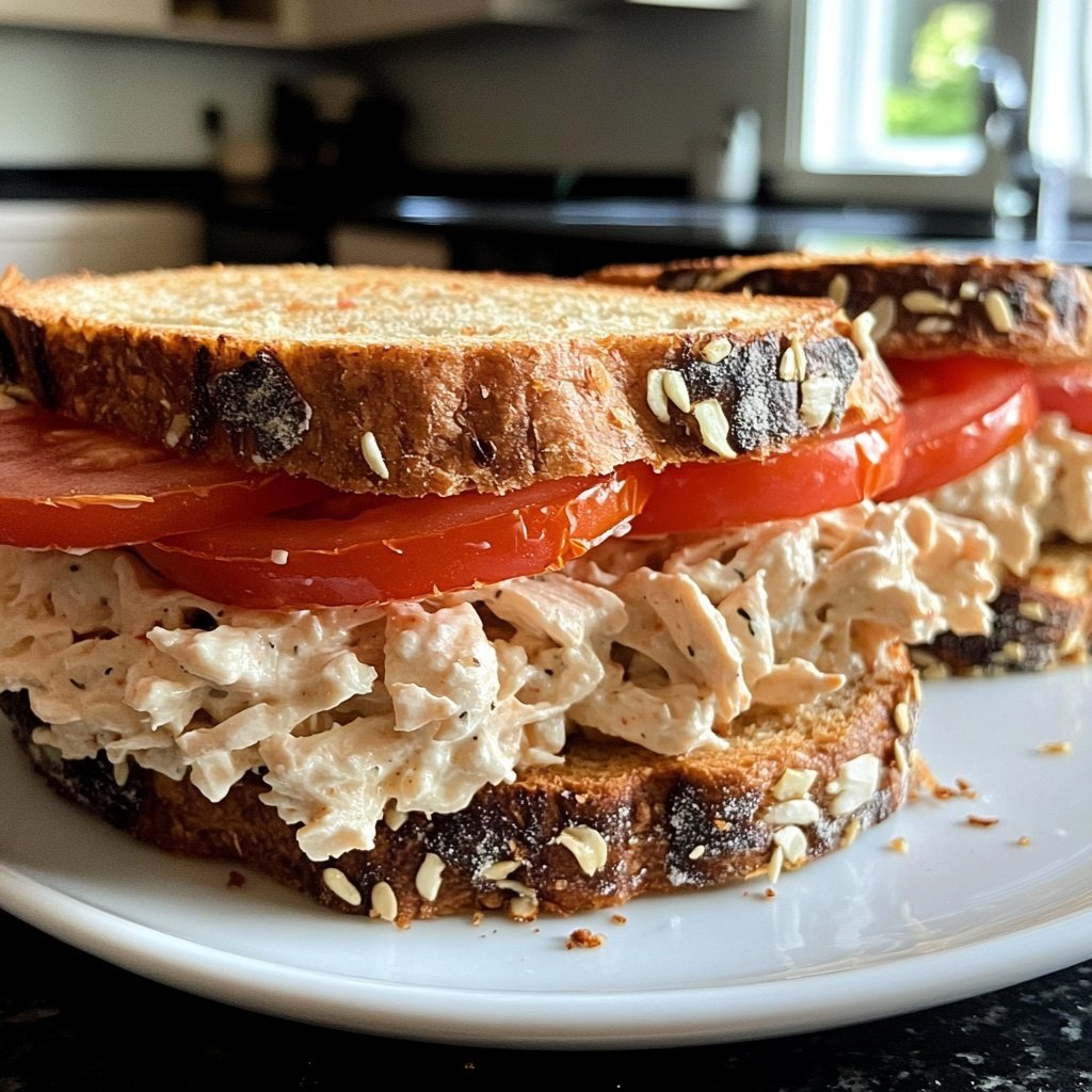 Tomatenbroodjes met Kipsalade