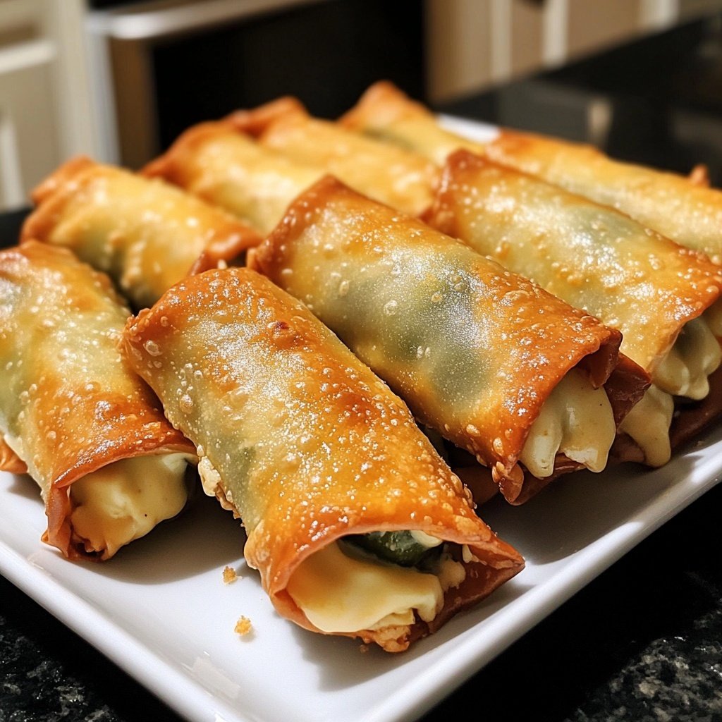 Tasty Finger Food Mini Jalapeno Popper Egg Rolls